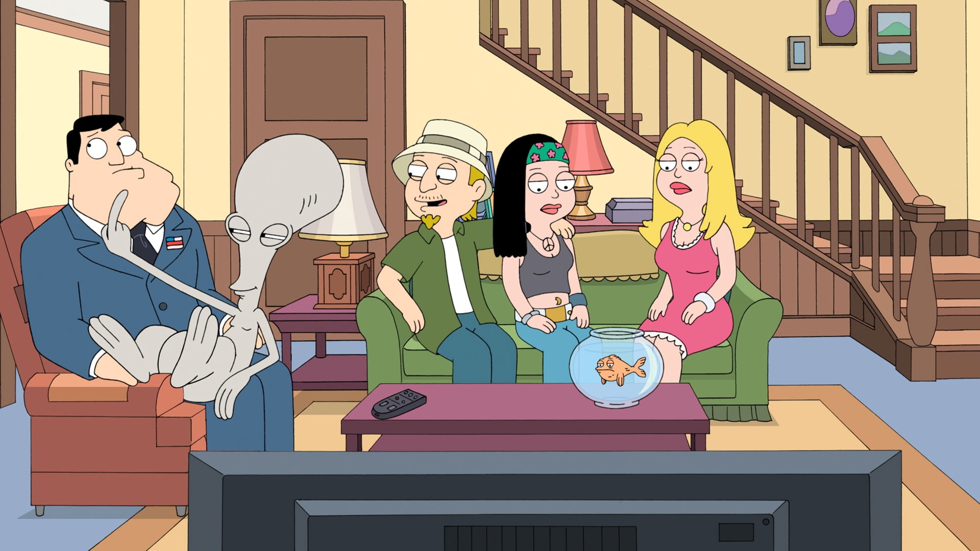 American Dad Smiths living room background